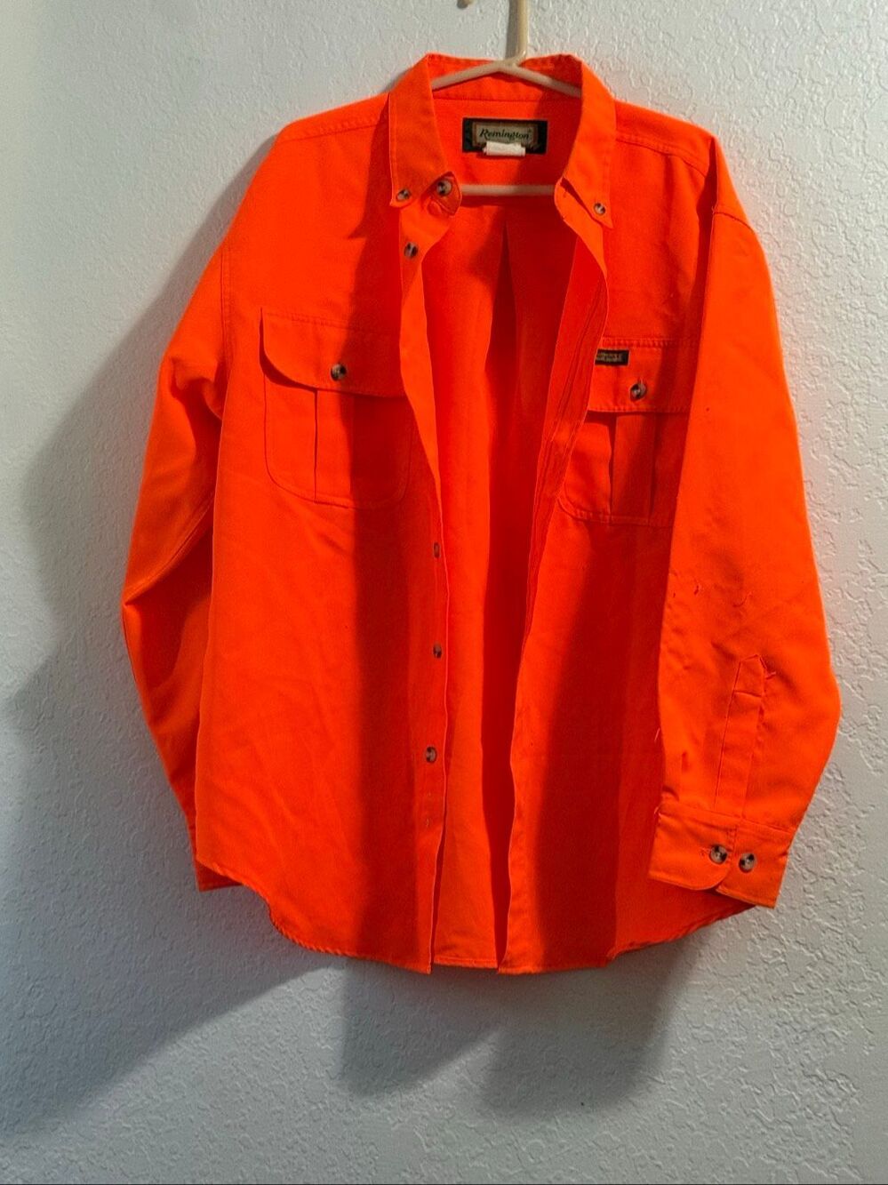 Remington Shirt Mens XL Orange Utility High Visibility Hunting Shooting Safety